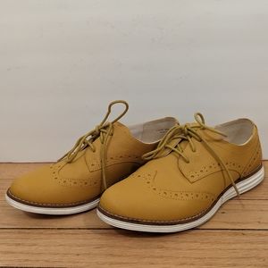 Cole Haan Zerogrand Wing Oxford yellow leather